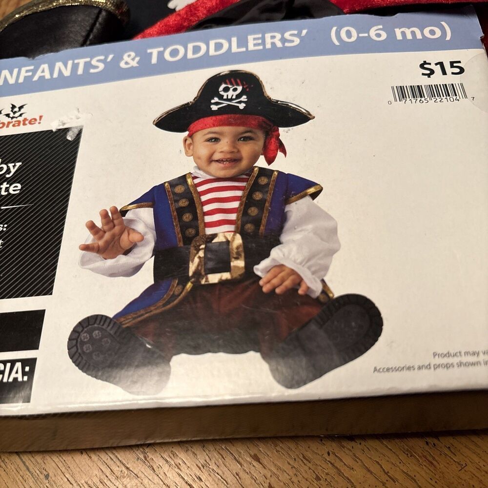 CelebrateāInfant Halloween Costume Baby Pirate 0-6 Months 2 Piece NEW!ā